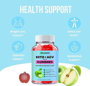 WELLNAMINS - Wellamins Keto Apple Cider Vinegar 60 Gomitas - The Red Vitamin MX - Suplementos Alimenticios - {{ shop.shopifyCountryName }}