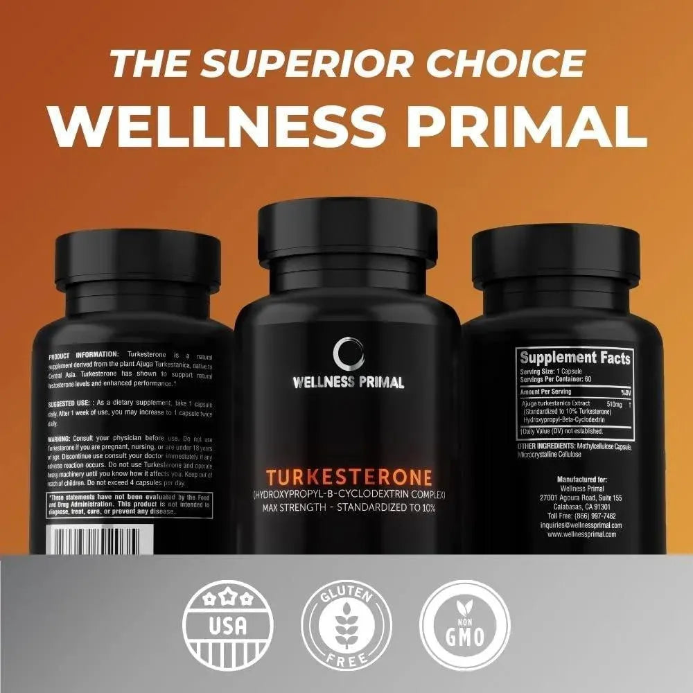 WELLNESS PRIMAL - Wellness Primal Turkesterone 500Mg. 60 Capsulas - The Red Vitamin MX - Suplementos Alimenticios - {{ shop.shopifyCountryName }}