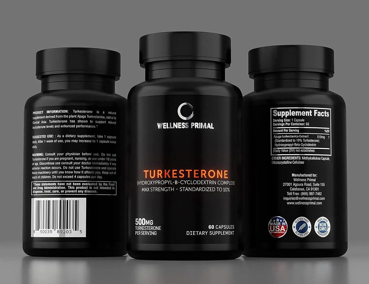 WELLNESS PRIMAL - Wellness Primal Turkesterone 500Mg. 60 Capsulas - The Red Vitamin MX - Suplementos Alimenticios - {{ shop.shopifyCountryName }}