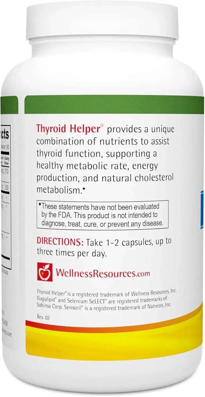 WELLNESS RESOURCES - Wellness Resources Thyroid Helper 180 Capsulas - The Red Vitamin MX - Suplementos Alimenticios - {{ shop.shopifyCountryName }}