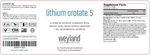 WEYLAND BRAIN NUTRITION - Weyland Brain Nutrition Lithium Orotate 5Mg. 60 Capsulas 3 Pack - The Red Vitamin MX - Suplementos Alimenticios - {{ shop.shopifyCountryName }}