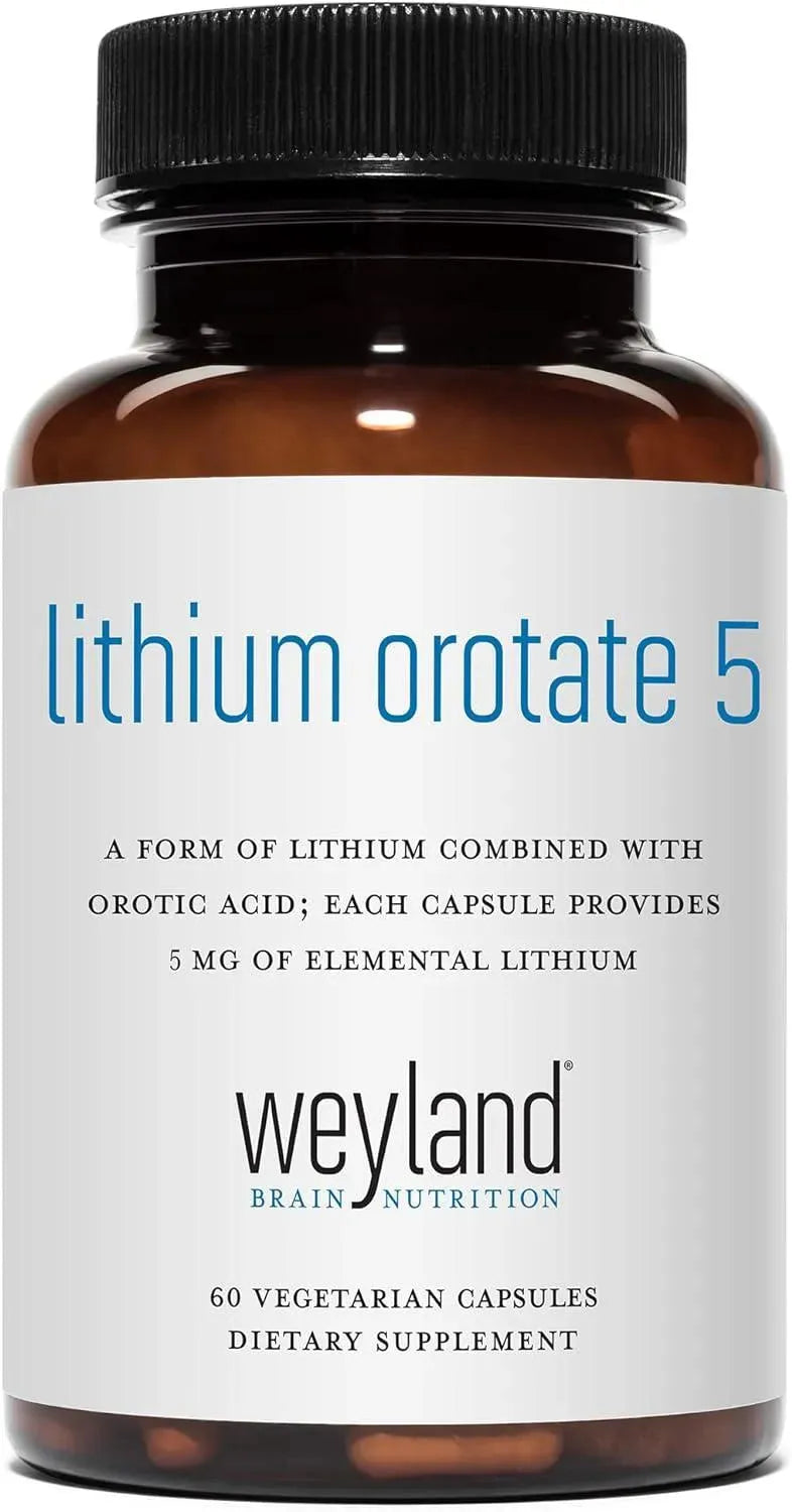 WEYLAND BRAIN NUTRITION - Weyland Brain Nutrition Lithium Orotate 5Mg. 60 Capsulas - The Red Vitamin MX - Suplementos Alimenticios - {{ shop.shopifyCountryName }}