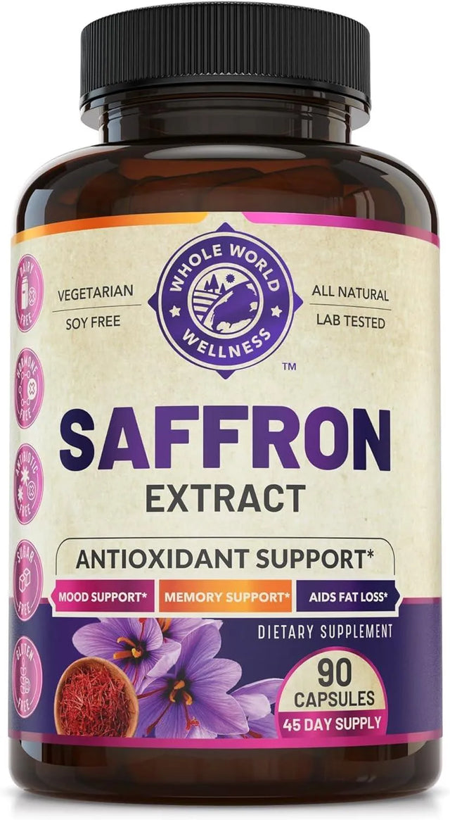 WHOLE WORLD WELLNESS - Whole World Wellness 100% Pure Saffron Extract 90 Capsulas - The Red Vitamin MX - Suplementos Alimenticios - {{ shop.shopifyCountryName }}