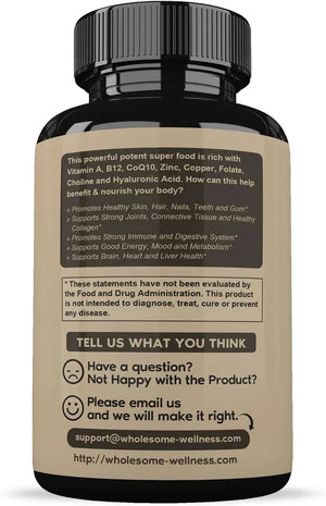 WHOLESOME WELLNESS - Wholesome Wellness Grass Fed Desiccated Beef Liver 750Mg. 180 Capsulas - The Red Vitamin MX - Suplementos Alimenticios - {{ shop.shopifyCountryName }}