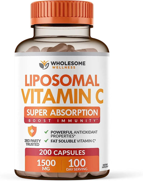 WHOLESOME WELLNESS - Wholesome Wellness Liposomal Vitamin C 1500Mg. 200 Capsulas - The Red Vitamin MX - Suplementos Alimenticios - {{ shop.shopifyCountryName }}