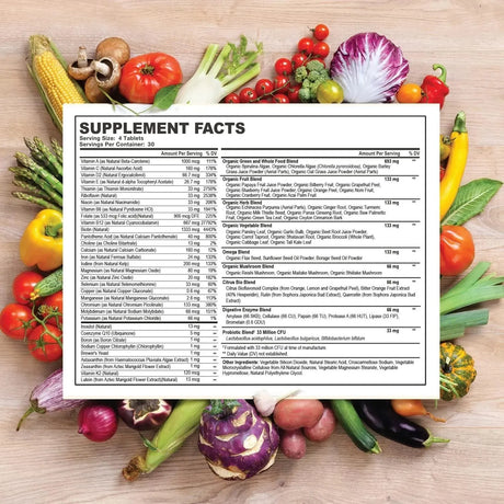 WHOLESOME WELLNESS - Wholesome Wellness Whole Food Multivitamin for Men 120 Tabletas - The Red Vitamin MX - Suplementos Alimenticios - {{ shop.shopifyCountryName }}