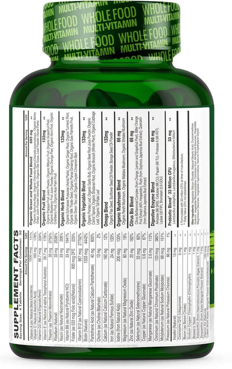 WHOLESOME WELLNESS - Wholesome Wellness Whole Food Multivitamin for Men 120 Tabletas - The Red Vitamin MX - Suplementos Alimenticios - {{ shop.shopifyCountryName }}