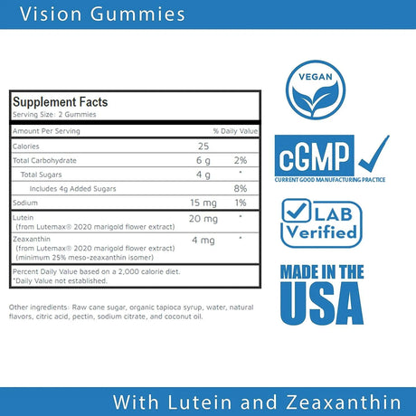 WHOLESOME - Wholesome Natural Vision Gummies with Lutein and Zeaxanthin 60 Gomitas - The Red Vitamin MX - Suplementos Alimenticios - {{ shop.shopifyCountryName }}