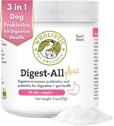 WHOLISTIC PET ORGANICS - Wholistic Pet Organics: Dog Probiotics and Digestive Enzymes Powder 57Gr. - The Red Vitamin MX - Probióticos Para Perros - {{ shop.shopifyCountryName }}