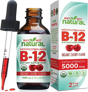 WHY NOT NATURAL - Why Not Natural Organic Vitamin B12 Liquid 60Ml. - The Red Vitamin MX - Suplementos Alimenticios - {{ shop.shopifyCountryName }}