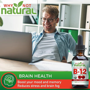 WHY NOT NATURAL - Why Not Natural Organic Vitamin B12 Liquid 60Ml. - The Red Vitamin MX - Suplementos Alimenticios - {{ shop.shopifyCountryName }}