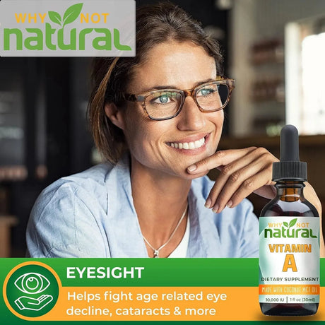 WHY NOT NATURAL - Why Not Natural Vitamin A Drops 10000 IU 30Ml. - The Red Vitamin MX - Suplementos Alimenticios - {{ shop.shopifyCountryName }}