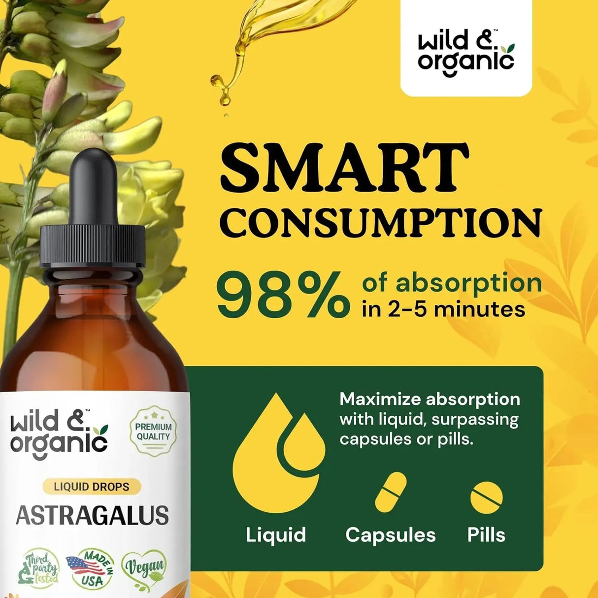 WILD & ORGANIC - Wild & Organic Astragalus Root Tincture 4 Fl. Oz. - The Red Vitamin MX - Suplementos Alimenticios - {{ shop.shopifyCountryName }}