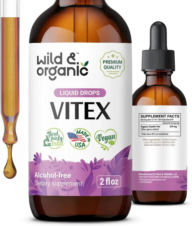 WILD & ORGANIC - Wild & Organic Baya Casto Organic Chasteberry Tincture 2 Fl.Oz. - The Red Vitamin MX - Suplementos Alimenticios - {{ shop.shopifyCountryName }}