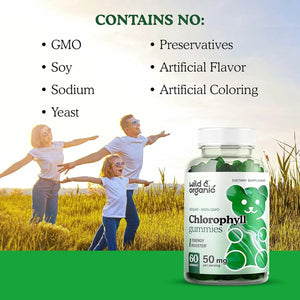 WILD & ORGANIC - Wild & Organic Chlorophyll Gummies 50Mg. 60 Gomitas - The Red Vitamin MX - Suplementos Alimenticios - {{ shop.shopifyCountryName }}