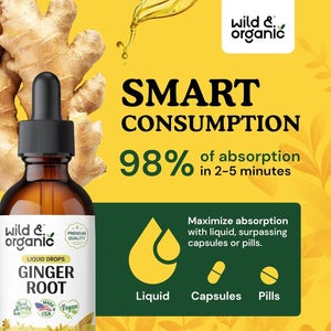 WILD & ORGANIC - Wild & Organic Ginger Extract Liquid 2 Fl.Oz. - The Red Vitamin MX - Suplementos Alimenticios - {{ shop.shopifyCountryName }}