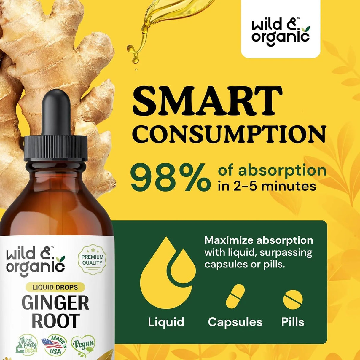 WILD & ORGANIC - Wild & Organic Ginger Extract Liquid 4 Fl.Oz. - The Red Vitamin MX - Suplementos Alimenticios - {{ shop.shopifyCountryName }}