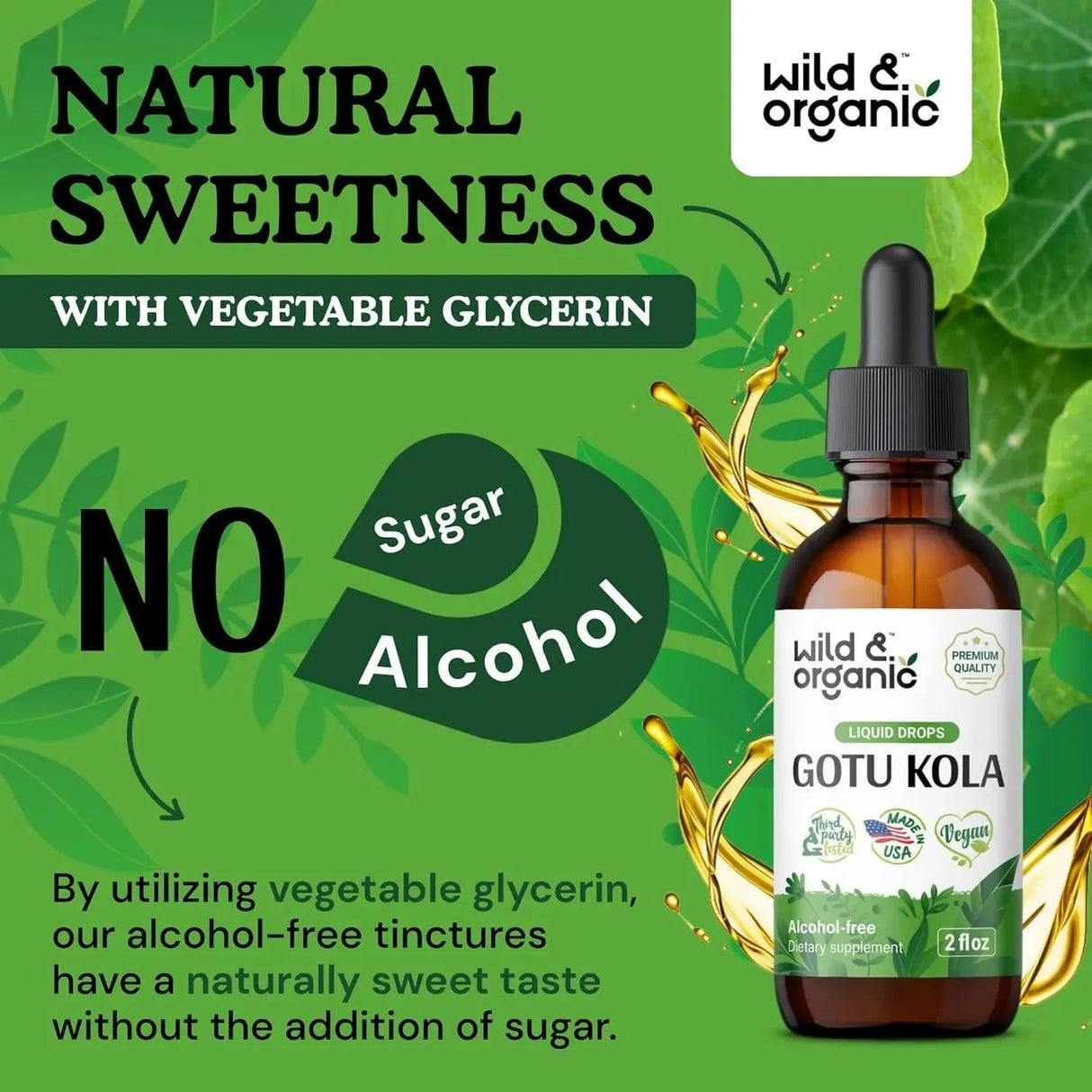 WILD & ORGANIC - Wild & Organic Gotu Kola Drops 2 Fl.Oz. - The Red Vitamin MX - Suplementos Alimenticios - {{ shop.shopifyCountryName }}