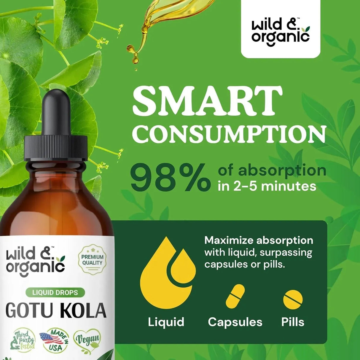 WILD & ORGANIC - Wild & Organic Gotu Kola Drops 4 Fl.Oz. - The Red Vitamin MX - Suplementos Alimenticios - {{ shop.shopifyCountryName }}