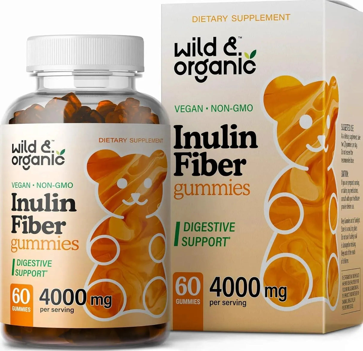 WILD & ORGANIC - Wild & Organic Inulin Fiber Gummies 60 Gomitas - The Red Vitamin MX - Suplementos Alimenticios - {{ shop.shopifyCountryName }}