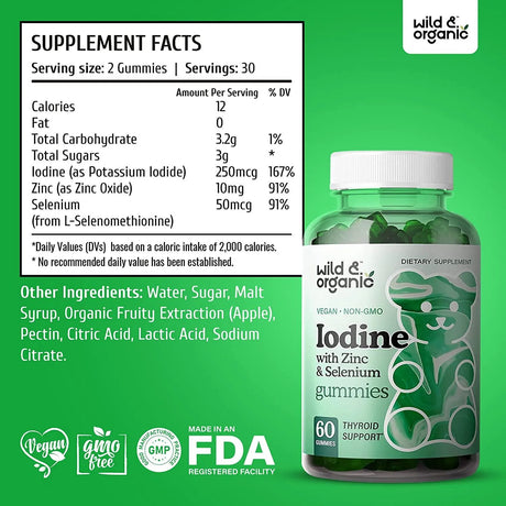 WILD & ORGANIC - Wild & Organic Iodine Gummies 60 Gomitas - The Red Vitamin MX - Suplementos Alimenticios - {{ shop.shopifyCountryName }}