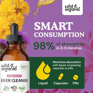 WILD & ORGANIC - Wild & Organic Liver Cleanse Detox & Repair Tincture 4 Fl.Oz. - The Red Vitamin MX - Suplementos Alimenticios - {{ shop.shopifyCountryName }}