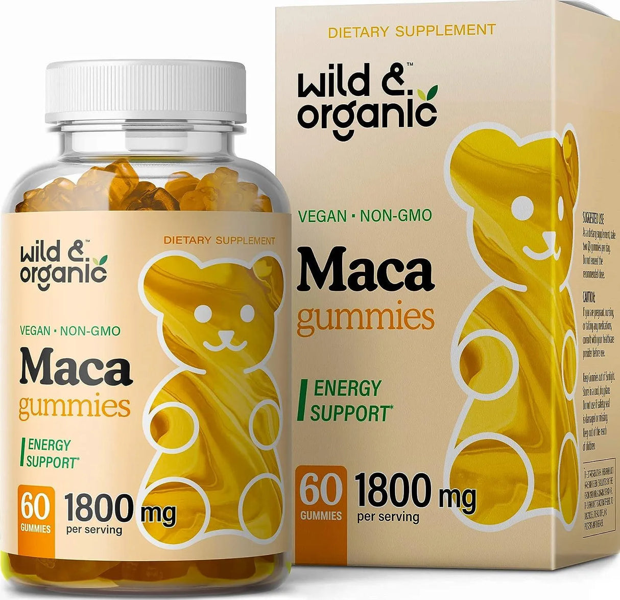 WILD & ORGANIC - Wild & Organic Maca Root Gummies 1800Mg. 60 Gomitas - The Red Vitamin MX - Suplementos Alimenticios - {{ shop.shopifyCountryName }}