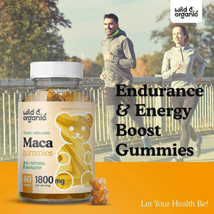 WILD & ORGANIC - Wild & Organic Maca Root Gummies 1800Mg. 60 Gomitas - The Red Vitamin MX - Suplementos Alimenticios - {{ shop.shopifyCountryName }}