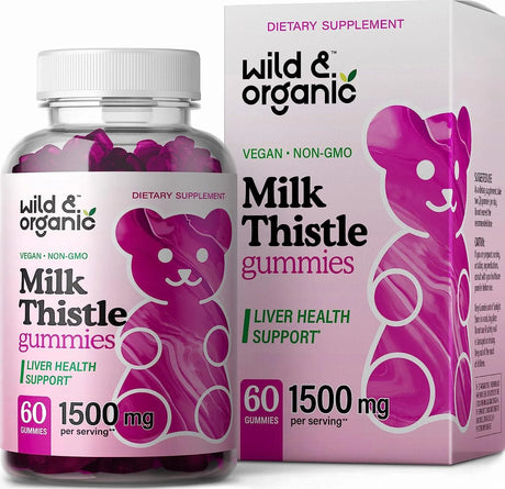 WILD & ORGANIC - Wild & Organic Milk Thistle Gummies 1500Mg. 60 Gomitas - The Red Vitamin MX - Suplementos Alimenticios - {{ shop.shopifyCountryName }}