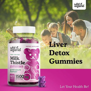 WILD & ORGANIC - Wild & Organic Milk Thistle Gummies 1500Mg. 60 Gomitas - The Red Vitamin MX - Suplementos Alimenticios - {{ shop.shopifyCountryName }}