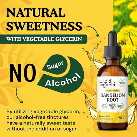 WILD & ORGANIC - Wild & Organic Organic Dandelion Root Liquid Extract 2 Fl.Oz. - The Red Vitamin MX - Suplementos Alimenticios - {{ shop.shopifyCountryName }}