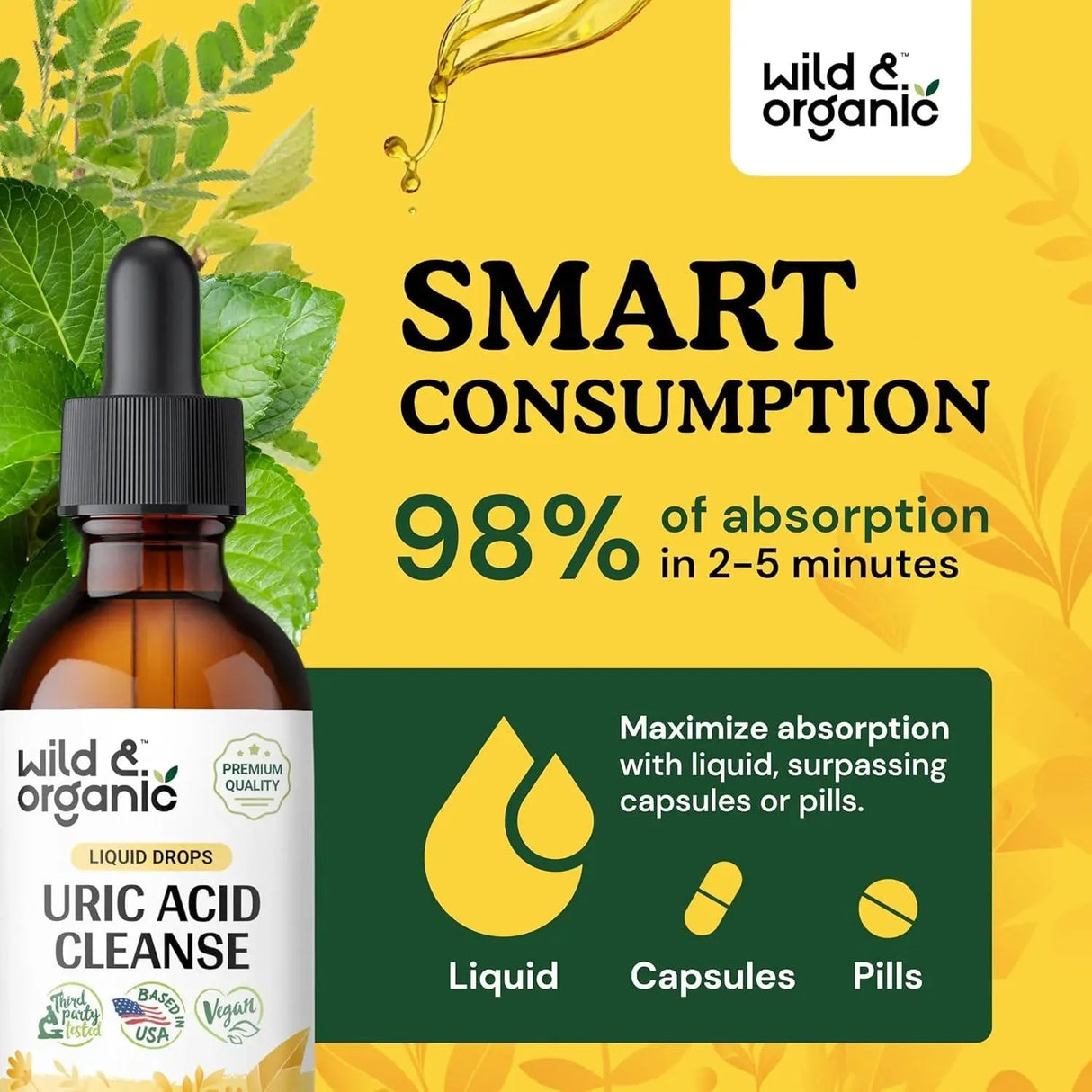 WILD & ORGANIC - Wild & Organic Uric Acid Cleanse Drops 2 Fl.Oz. - The Red Vitamin MX - Suplementos Alimenticios - {{ shop.shopifyCountryName }}