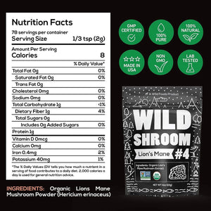 WILD FOODS - Wild Foods Lion's Mane Mushroom Extract 113Gr. - The Red Vitamin MX - Suplementos Alimenticios - {{ shop.shopifyCountryName }}