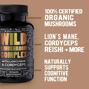 WILD FOODS - Wild Foods Premium Mushroom Complex Supplement 60 Capsulas - The Red Vitamin MX - Suplementos Alimenticios - {{ shop.shopifyCountryName }}