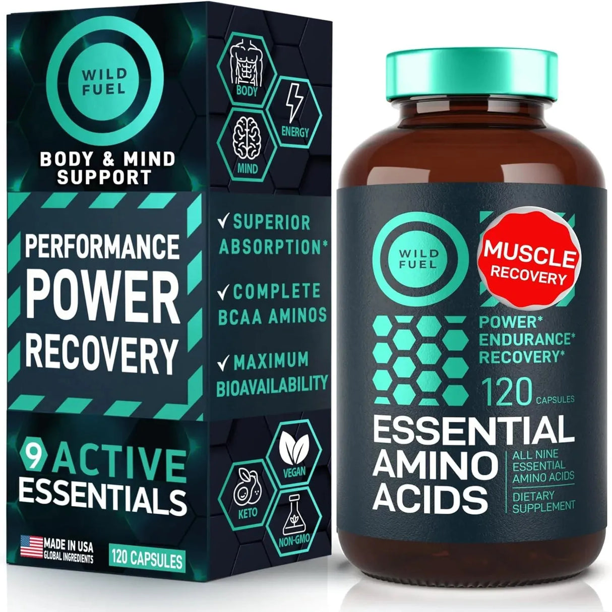 WILD FUEL - Wild Fuel Essential Amino Acid 120 Capsulas - The Red Vitamin MX - Suplementos Alimenticios - {{ shop.shopifyCountryName }}