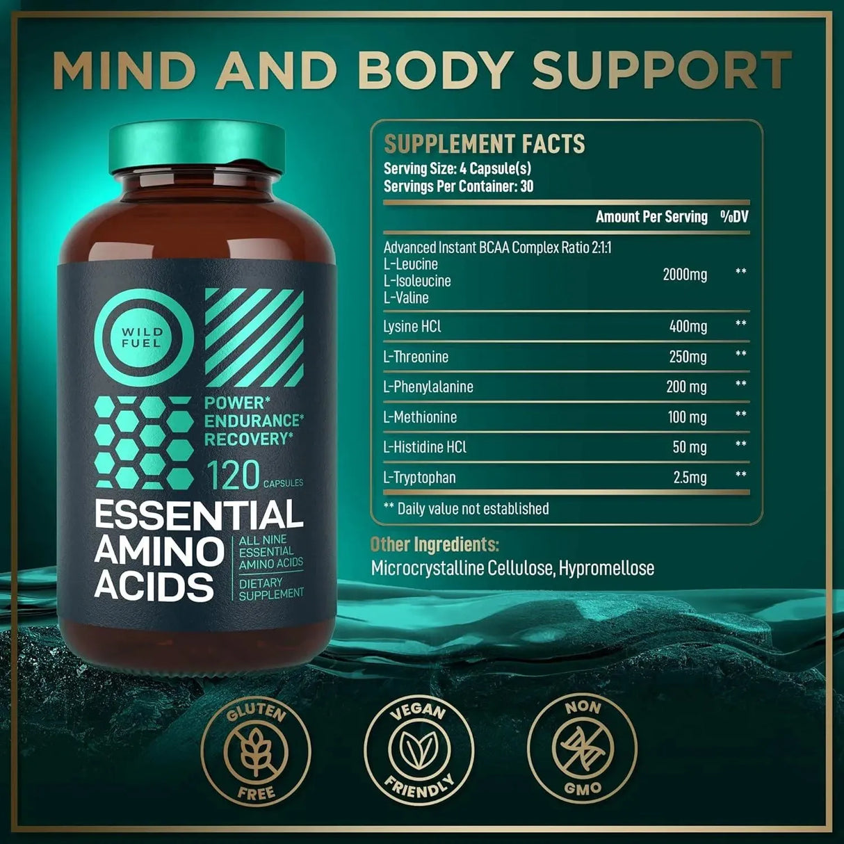 WILD FUEL - Wild Fuel Essential Amino Acid 120 Capsulas - The Red Vitamin MX - Suplementos Alimenticios - {{ shop.shopifyCountryName }}