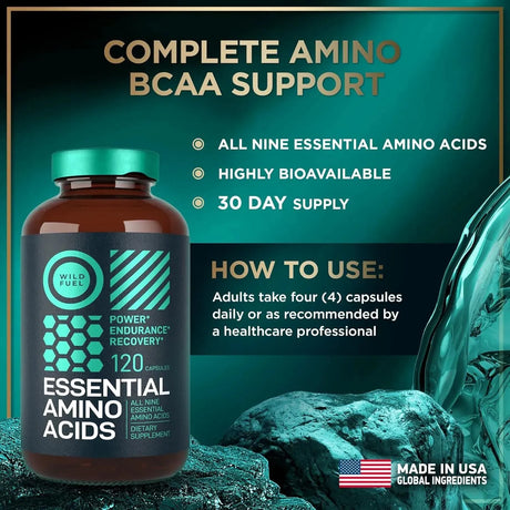 WILD FUEL - Wild Fuel Essential Amino Acid 120 Capsulas - The Red Vitamin MX - Suplementos Alimenticios - {{ shop.shopifyCountryName }}