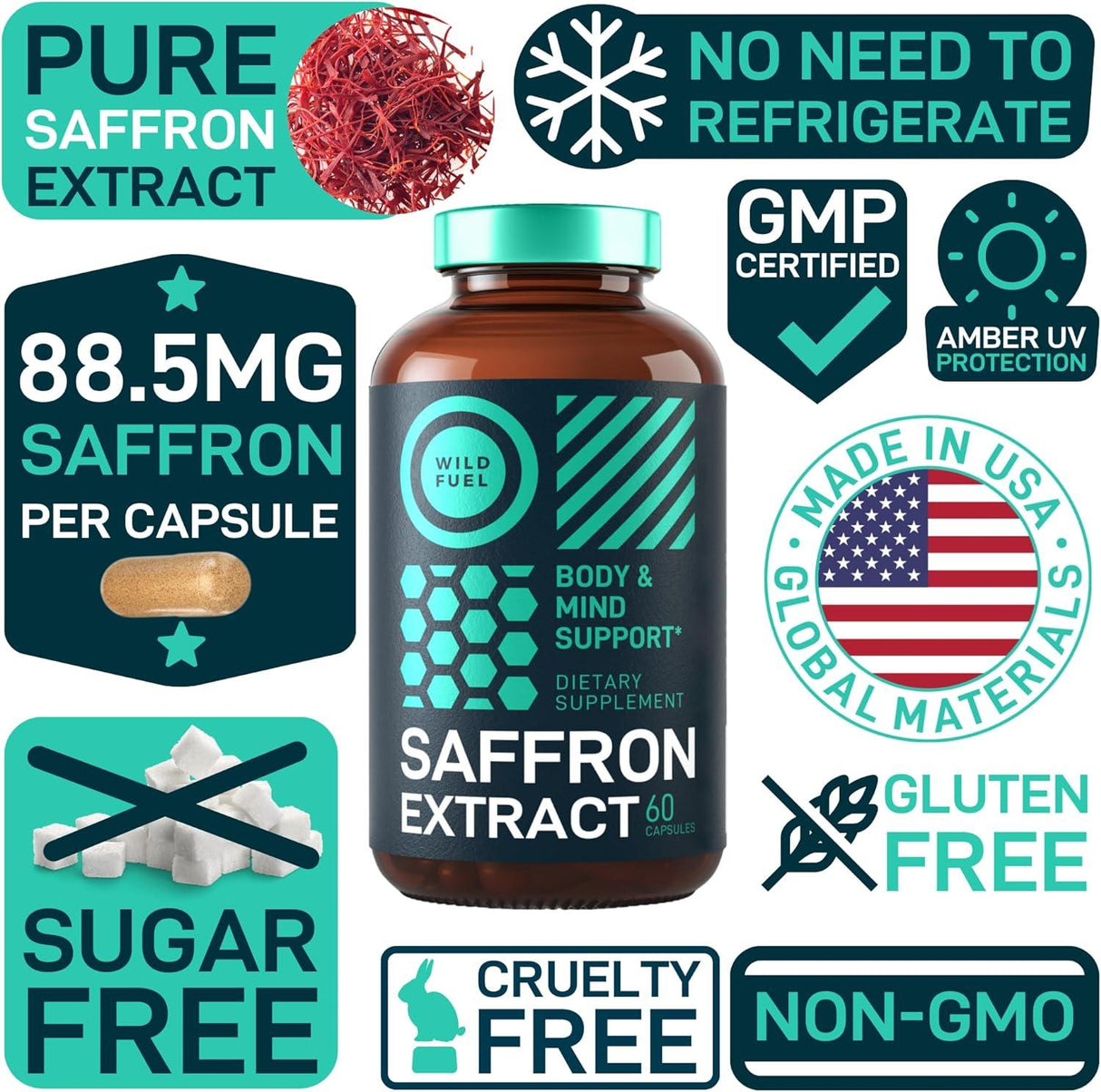 WILD FUEL - Wild Fuel Pure Saffron Extract 60 Capsulas 2 Pack - The Red Vitamin MX - Suplementos Alimenticios - {{ shop.shopifyCountryName }}