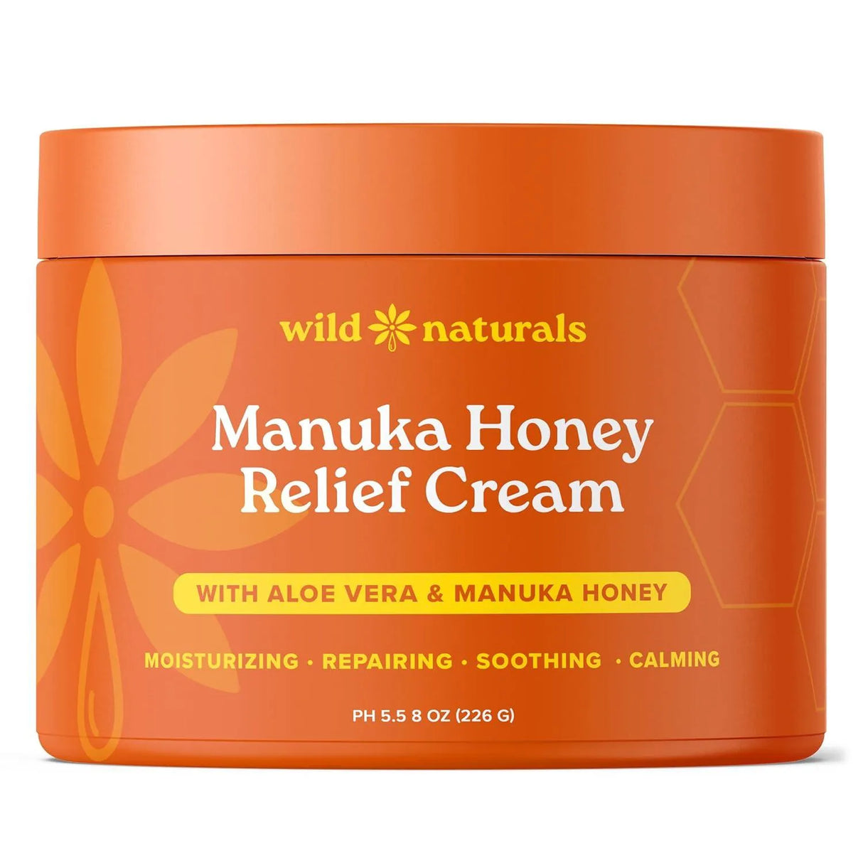 WILD NATURALS - Wild Naturals Manuka Honey Cream Moisturizer for Dry Skin 226Gr. - The Red Vitamin MX - Cremas Corporales - {{ shop.shopifyCountryName }}