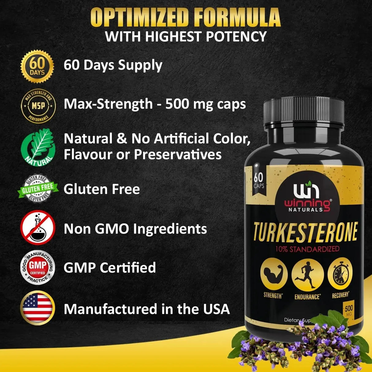 WINNING NATURALS - Winning Naturals Turkesterone 500Mg. 60 Capsulas - The Red Vitamin MX - Suplementos Alimenticios - {{ shop.shopifyCountryName }}