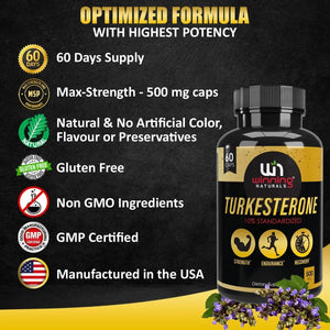 WINNING NATURALS - Winning Naturals Turkesterone 500Mg. 60 Capsulas - The Red Vitamin MX - Suplementos Alimenticios - {{ shop.shopifyCountryName }}