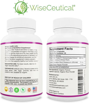 WISECEUTICAL - Wiseceutical Organic Milk Thistle Concentrated Extract 2000Mg. 60 Capsulas - The Red Vitamin MX - Suplementos Alimenticios - {{ shop.shopifyCountryName }}