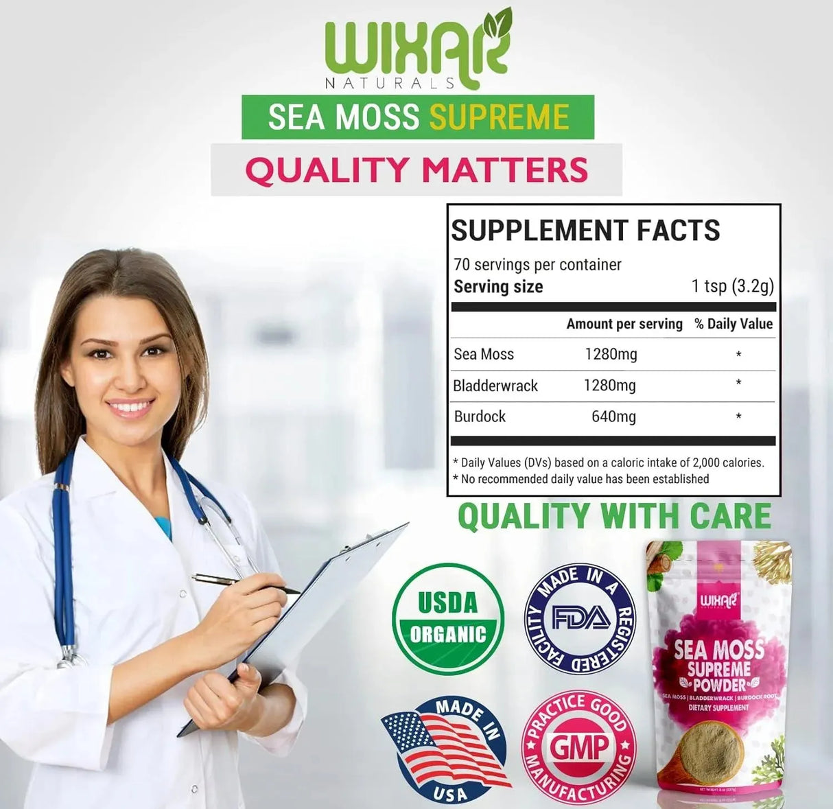 WIXAR NATURALS - Wixar Wildcrafted Sea Moss Powder 227Gr. - The Red Vitamin MX - Suplementos Alimenticios - {{ shop.shopifyCountryName }}