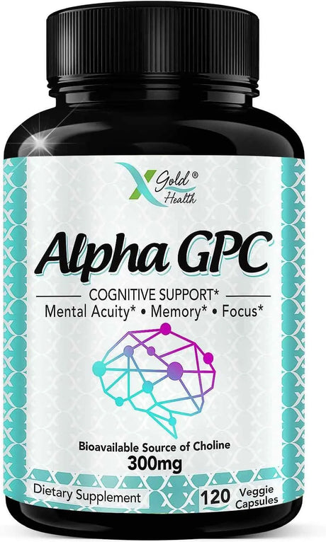 X GOLD HEALTH - X Gold Health Alpha GPC Choline 600Mg. 120 Capsulas - The Red Vitamin MX - Suplementos Alimenticios - {{ shop.shopifyCountryName }}