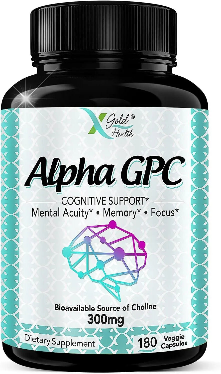 X GOLD HEALTH - X Gold Health Alpha GPC Choline 600Mg. 180 Capsulas - The Red Vitamin MX - Suplementos Alimenticios - {{ shop.shopifyCountryName }}