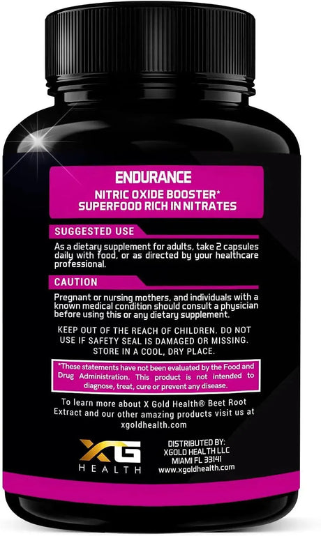 X GOLD HEALTH - X Gold Health Beet Root Extract 1200Mg. 180 Capsulas - The Red Vitamin MX - Suplementos Alimenticios - {{ shop.shopifyCountryName }}