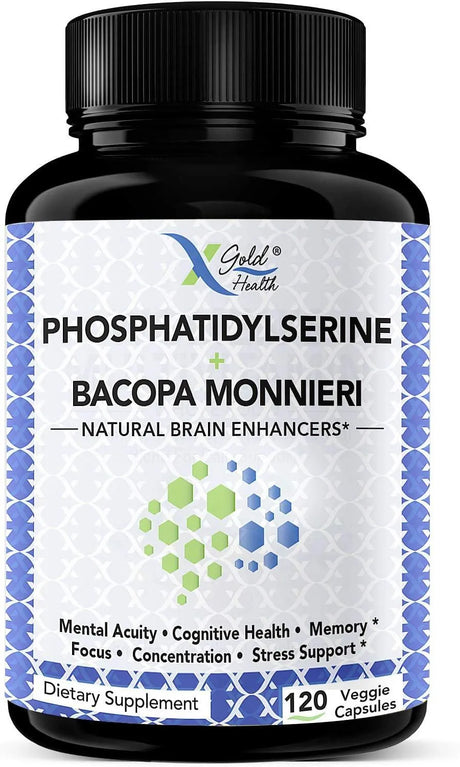 X GOLD HEALTH - X Gold Health PhosphatidylSerine & Bacopa Monnieri 400Mg. 120 Capsulas - The Red Vitamin MX - Suplementos Alimenticios - {{ shop.shopifyCountryName }}