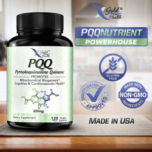 X GOLD HEALTH - X Gold Health PQQ Supplement 20Mg. 120 Capsulas - The Red Vitamin MX - Suplementos Alimenticios - {{ shop.shopifyCountryName }}