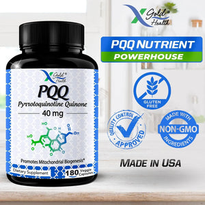 X GOLD HEALTH - X Gold Health PQQ Supplement 40Mg. 180 Capsulas - The Red Vitamin MX - Suplementos Alimenticios - {{ shop.shopifyCountryName }}