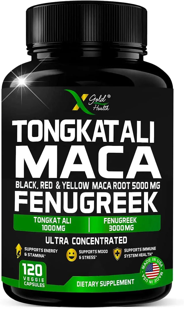 X GOLD HEALTH - X Gold Health Tongkat Ali 1000Mg. Maca Root 5000Mg. Fenugreek 3000Mg. 120 Capsulas - The Red Vitamin MX - Suplementos Alimenticios - {{ shop.shopifyCountryName }}